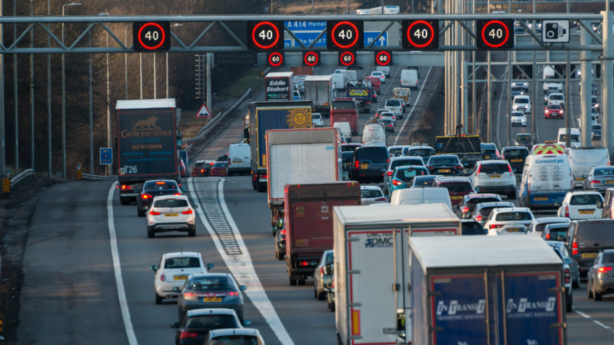 Motorway image - heavy traffic needs roads policing