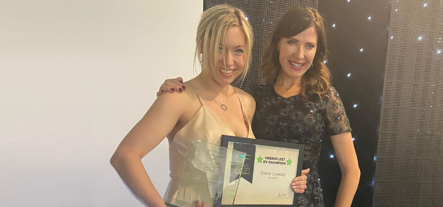 Emma Loveday DriveTech and Ronni Ancona at GreenFleet Awards 2021