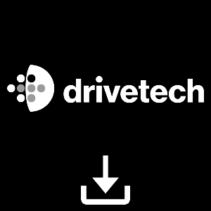 Drivetech negative greyscale logo