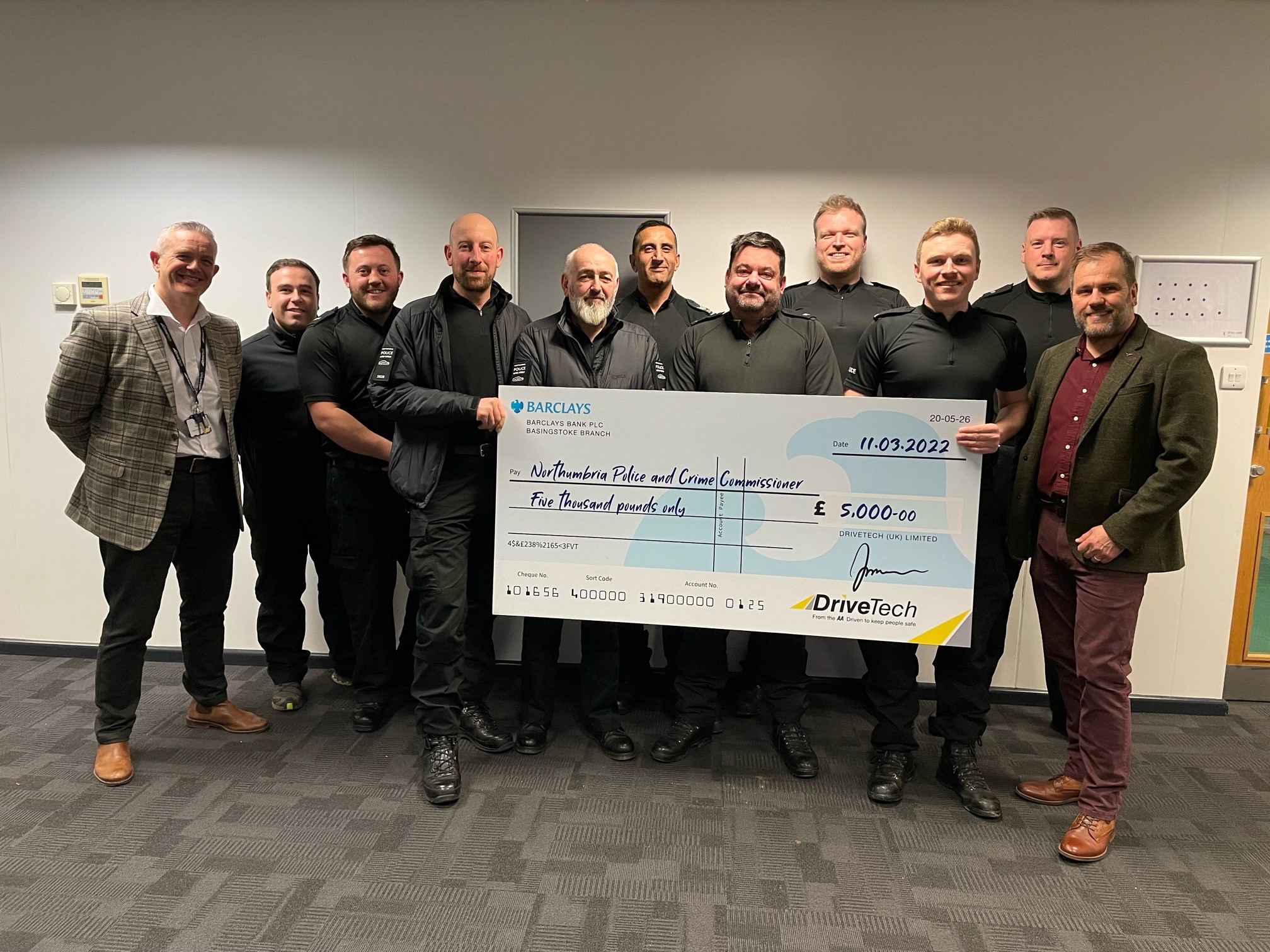 Northumbria Police receive the Drivetech Vision Zero Award 2021